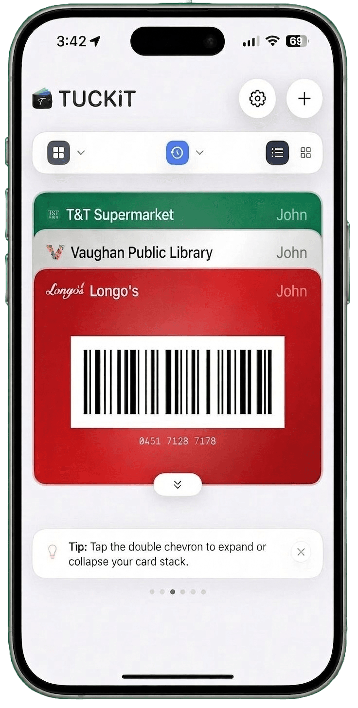 TUCKiT app preview displayed on an iPhone
